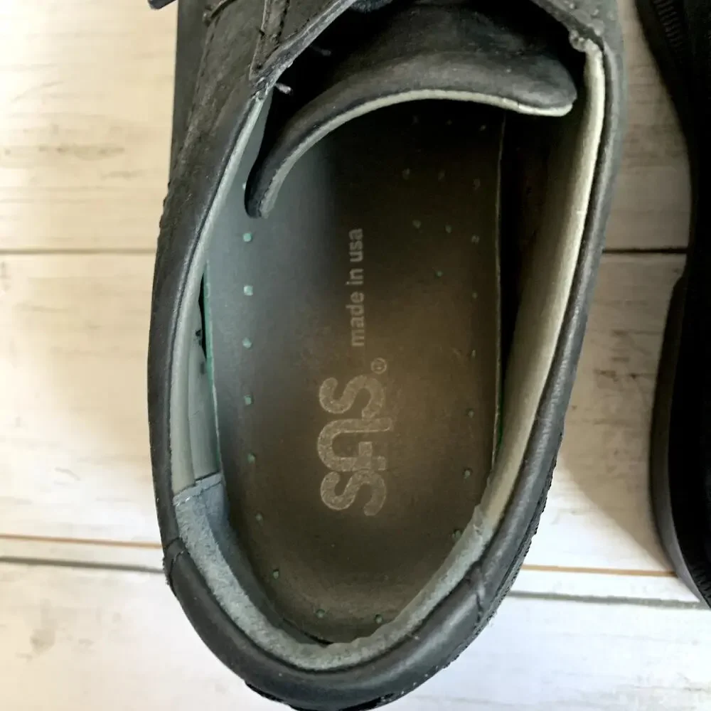 SAS‎ Men's Aden Genuine Leather Lace Up Oxford Shoes in Black